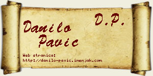 Danilo Pavić vizit kartica